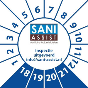 Sani-Assist keurings sticker
